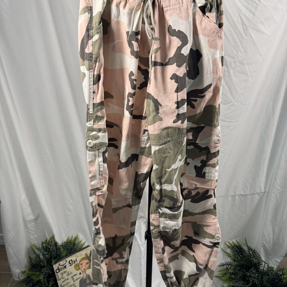 Rothco Pink Camo Cargo Pants M Y2K Utility Streetwear Parachute Ramie Cotton